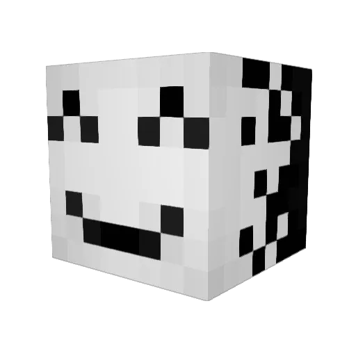 XDfkD Minecraft avatar head, 3D render