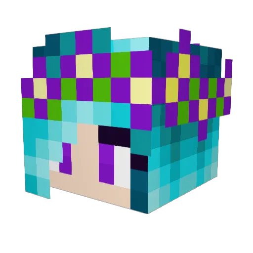 XDiamondSisterX Minecraft avatar head, 3D render