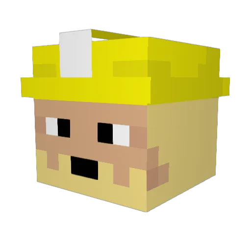 XDiamond_MCPvP Minecraft avatar head, 3D render