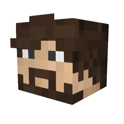 XDiler Minecraft avatar head, 3D render
