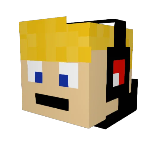 XDmester0908 Minecraft avatar head, 3D render