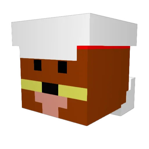 XDnoah24 Minecraft avatar head, 3D render