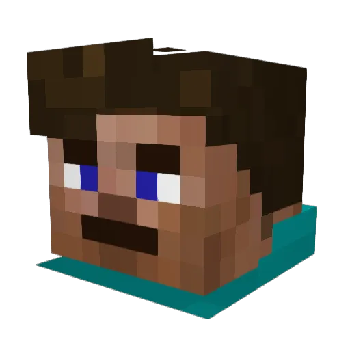 XDnuggel Minecraft avatar head, 3D render