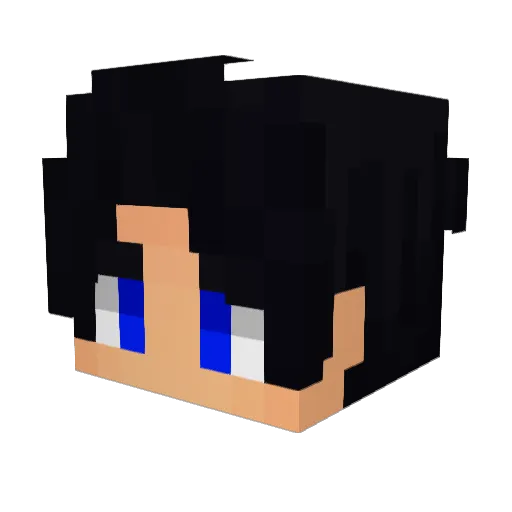 XDraakDuivel Minecraft avatar head, 3D render