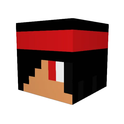 XDrambo96 Minecraft avatar head, 3D render