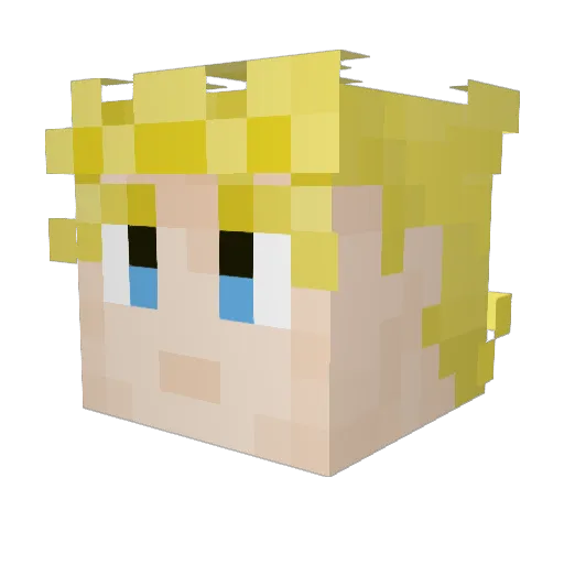 XDrunkenBaloonX Minecraft avatar head, 3D render