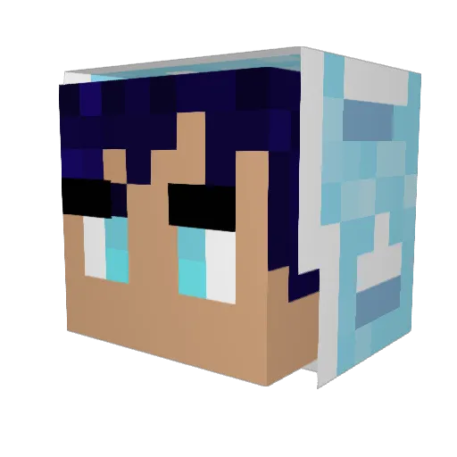XDshadowplays Minecraft avatar head, 3D render