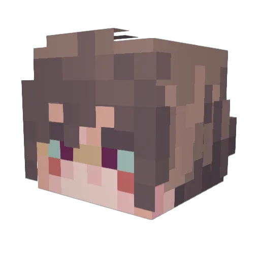 XDtheholyspoon Minecraft avatar head, 3D render