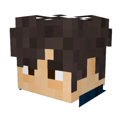 XEMOREX Minecraft avatar head, 3D render
