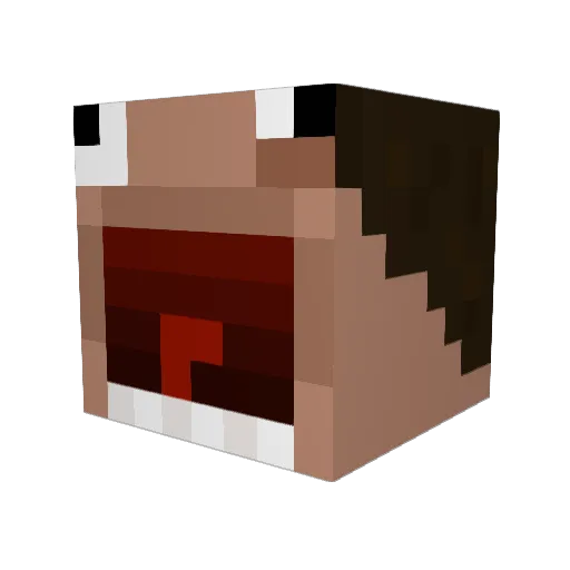 XETAMC Minecraft avatar head, 3D render