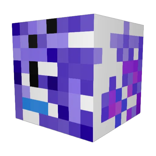 XEXYM Minecraft avatar head, 3D render