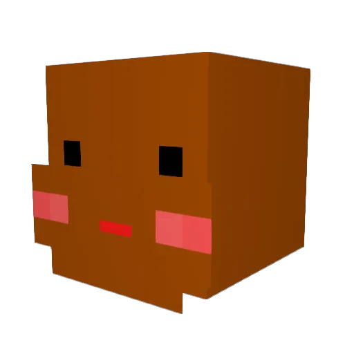 XE_hehe Minecraft avatar head, 3D render