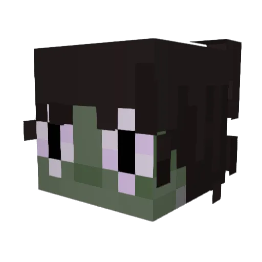 XEd1 Minecraft avatar head, 3D render