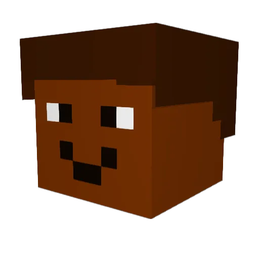 XEddyproxX Minecraft avatar head, 3D render