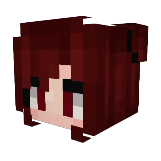 XEllaXBeeX Minecraft avatar head, 3D render