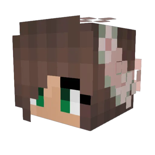 XEmberX Minecraft avatar head, 3D render