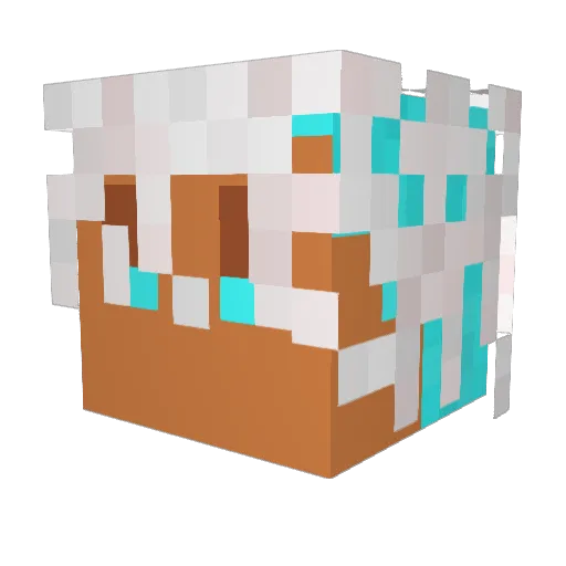 XEmoCheeseCakexX Minecraft avatar head, 3D render
