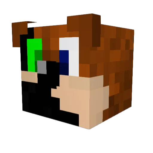 XEndjo Minecraft avatar head, 3D render