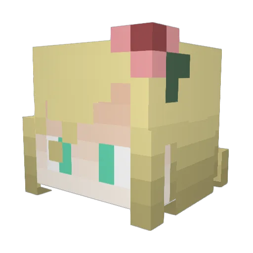 XFALSANS Minecraft avatar head, 3D render