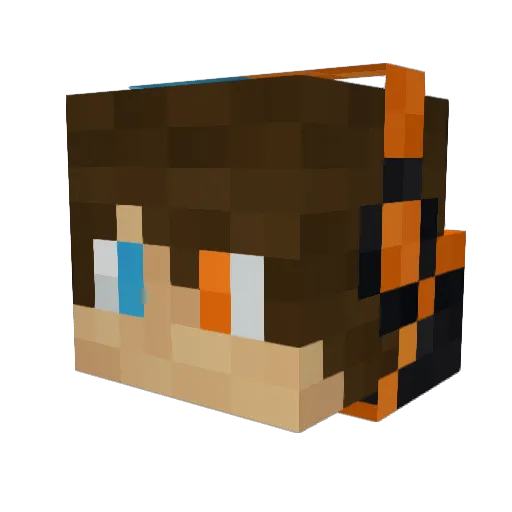 XFCH19 Minecraft avatar head, 3D render