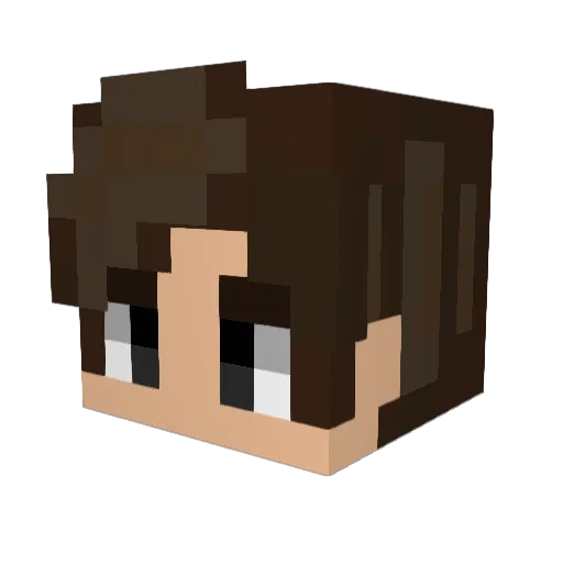 XFILLX Minecraft avatar head, 3D render