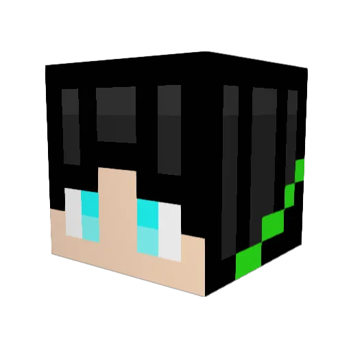 XFLIPYX Minecraft avatar head, 3D render