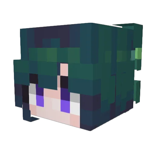 XFZC Minecraft avatar head, 3D render