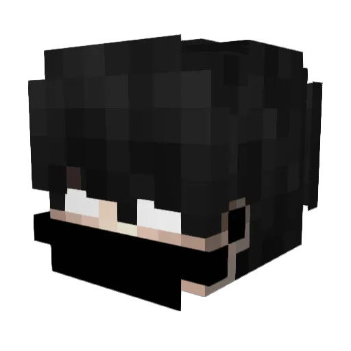 XFabsi Minecraft avatar head, 3D render