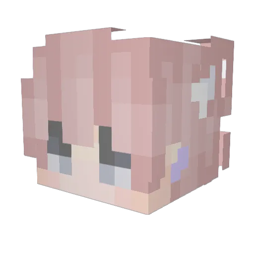 XFemboi Minecraft avatar head, 3D render