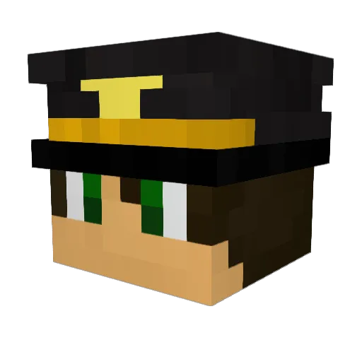 XFile13 Minecraft avatar head, 3D render