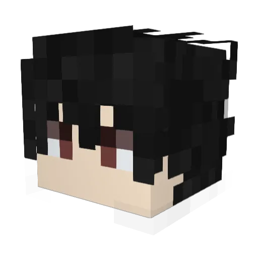 XFirstBlackX Minecraft avatar head, 3D render