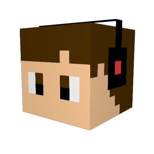 XFizzay Minecraft avatar head, 3D render
