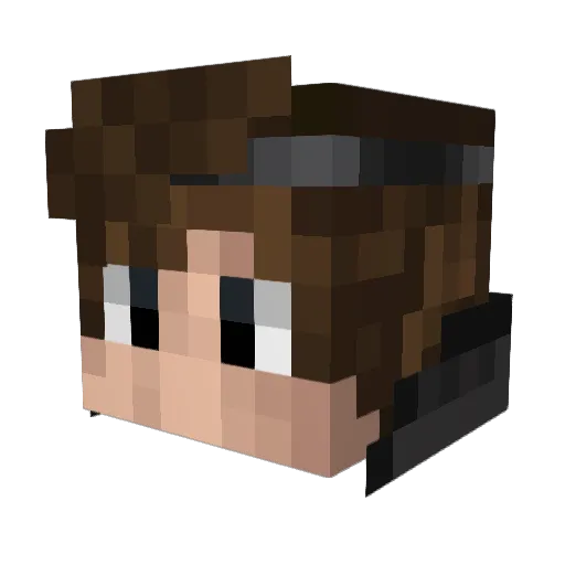 XFoxG_ Minecraft avatar head, 3D render