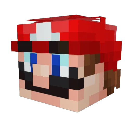 XFusioned Minecraft avatar head, 3D render