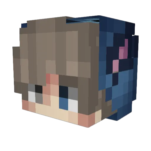 XGINGERX1997 Minecraft avatar head, 3D render