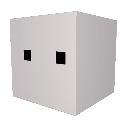 XGL83 Minecraft avatar head, 3D render