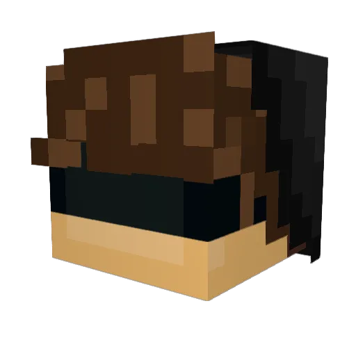 XGNTEJ Minecraft avatar head, 3D render