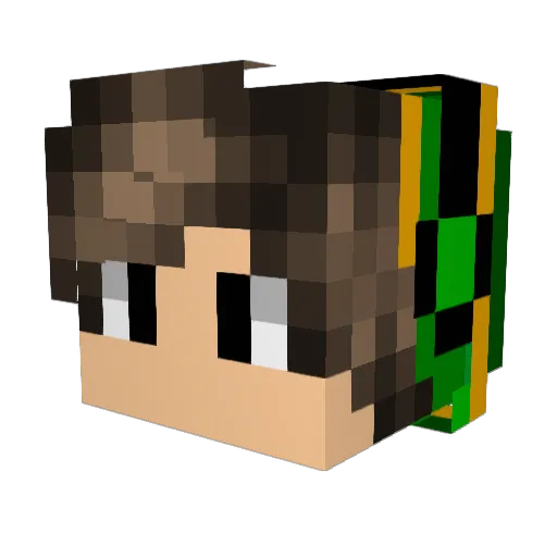 XGREYGUYX Minecraft avatar head, 3D render