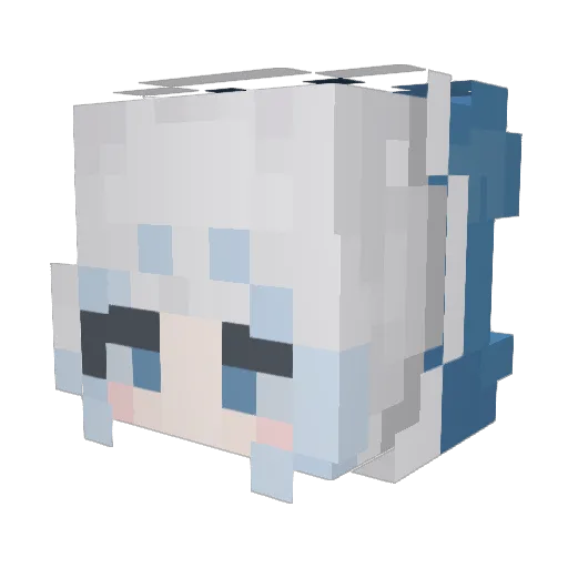 XG_Yueguang Minecraft avatar head, 3D render