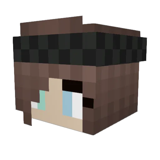 XGamesRiot Minecraft avatar head, 3D render