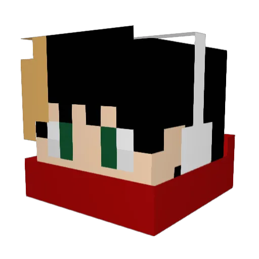 XGator Minecraft avatar head, 3D render