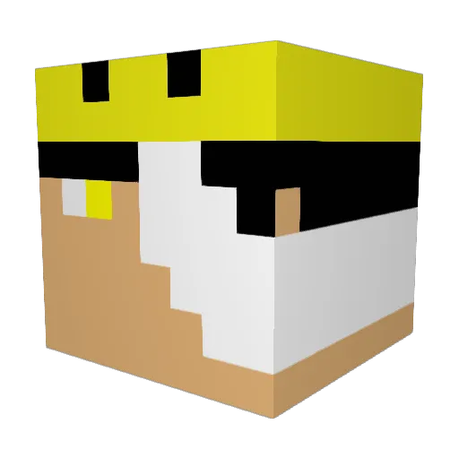 XGbzin Minecraft avatar head, 3D render