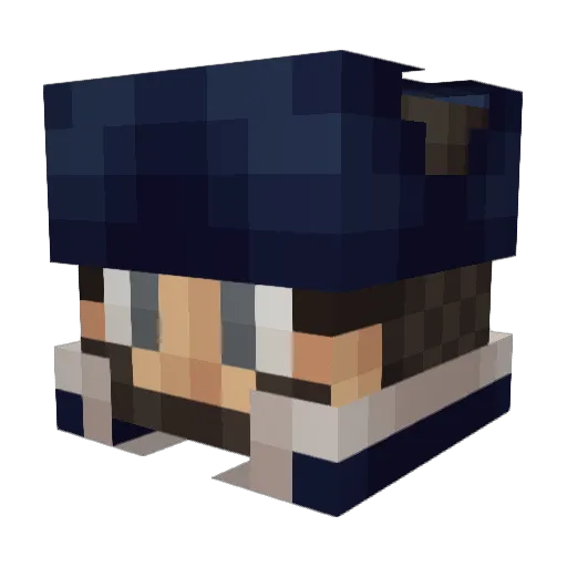 XGhostyxKittenX Minecraft avatar head, 3D render