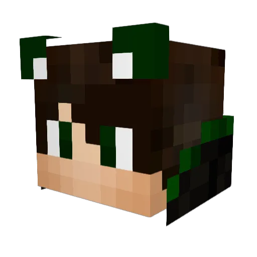 XGreen_WolfX Minecraft avatar head, 3D render