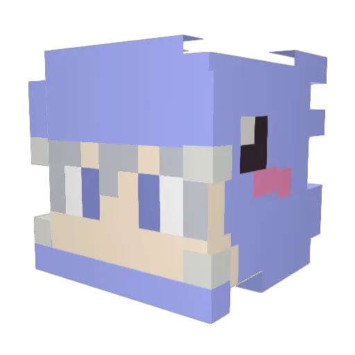 XHGi Minecraft avatar head, 3D render