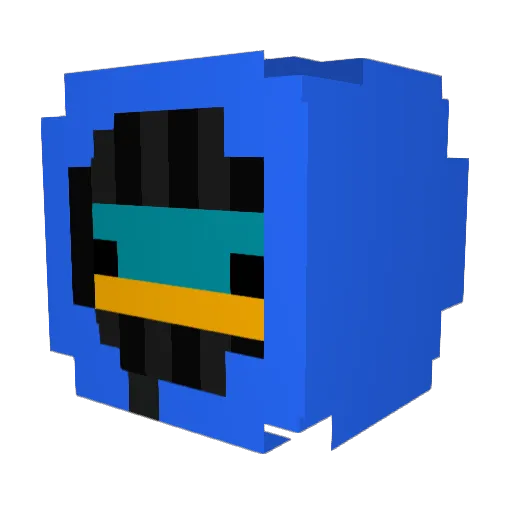 XHX777 Minecraft avatar head, 3D render