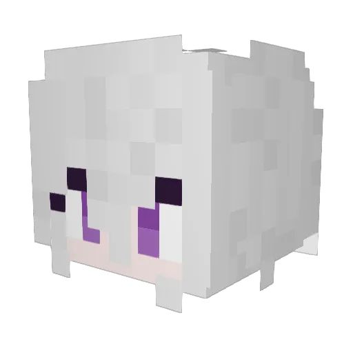 XH_bang Minecraft avatar head, 3D render