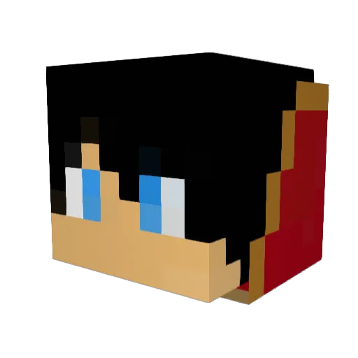 XHansonX Minecraft avatar head, 3D render
