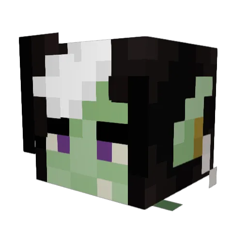 XHate7 Minecraft avatar head, 3D render