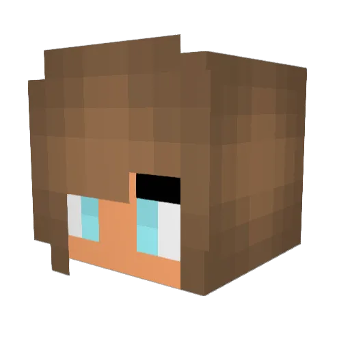 XHol34 Minecraft avatar head, 3D render